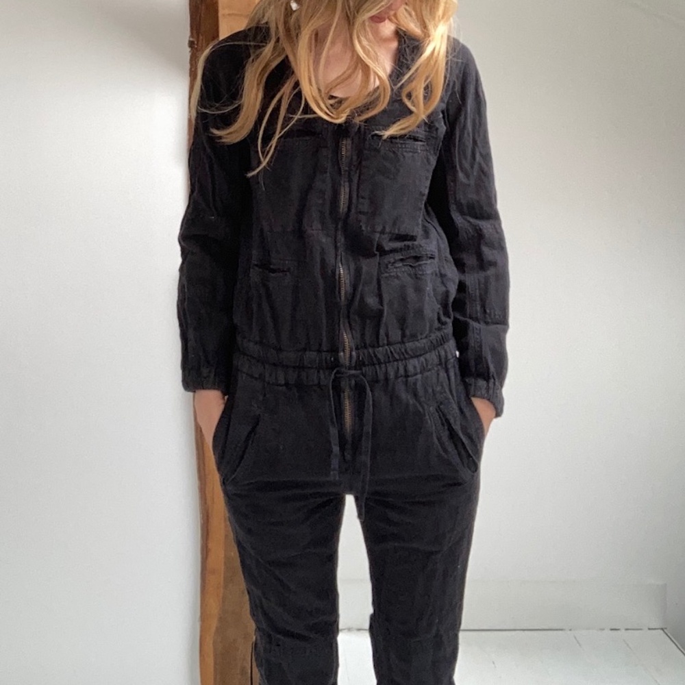 Great Military black cotton jumpsuits rompers pants Isabel Marant T0 XS small
